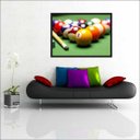 Ver imagem 1 de Quadro Decorativo Esportes Sinuca Bilhar Sala De Jogos Com Moldura