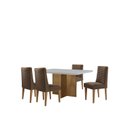 Ver imagem 2 de Conjunto Sala de Jantar Mesa Moscou Tp Vidro Canto Copo com 4 Cadeiras Mariana