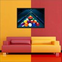 Ver imagem 4 de Quadro Decorativo Esportes Sinuca Bilhar Sala De Jogos Com Moldura