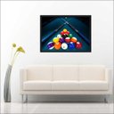 Ver imagem 1 de Quadro Decorativo Esportes Sinuca Bilhar Sala De Jogos Com Moldura