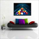 Ver imagem 3 de Quadro Decorativo Esportes Sinuca Bilhar Sala De Jogos Com Moldura