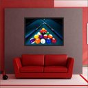 Ver imagem 2 de Quadro Decorativo Esportes Sinuca Bilhar Sala De Jogos Com Moldura