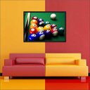 Ver imagem 2 de Quadro Decorativo Esportes Sinuca Bilhar Sala De Jogos Com Moldura