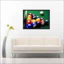 Ver imagem 1 de Quadro Decorativo Esportes Sinuca Bilhar Sala De Jogos Com Moldura