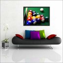 Ver imagem 3 de Quadro Decorativo Esportes Sinuca Bilhar Sala De Jogos Com Moldura