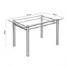 Conjunto de Mesa Tampo Vidro com 4 Cadeiras Camila Premium Ciplafe - 3