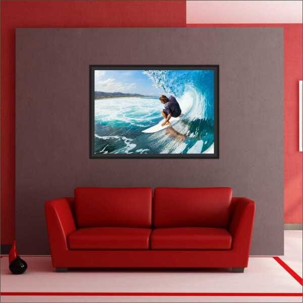 Quadro Decorativo Surf Surfista Mar Praia Esporte Radical Decorações Com Moldura - 3