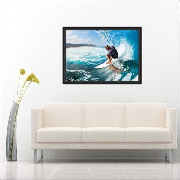Quadro Decorativo Surf Surfista Mar Praia Esporte Radical Decorações Com Moldura - 2