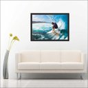 Ver imagem 2 de Quadro Decorativo Surf Surfista Mar Praia Esporte Radical Decorações Com Moldura