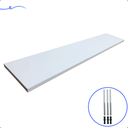 Ver imagem 1 de 1 Prateleira Branca 80X15 Com Suporte Flutuante Mdf Organizadora Decoração Cozinha Quarto Banheiro
