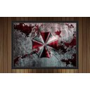 Ver imagem 1 de Quadro Decorativo Umbrella Corporation Resident Evil Games Salas Com Moldura