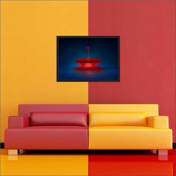 Quadro Decorativo Umbrella Guarda Chuva Salas Interiores Com Moldura Decorações - 4