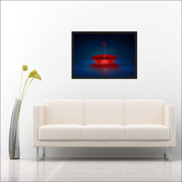 Quadro Decorativo Umbrella Guarda Chuva Salas Interiores Com Moldura Decorações - 1
