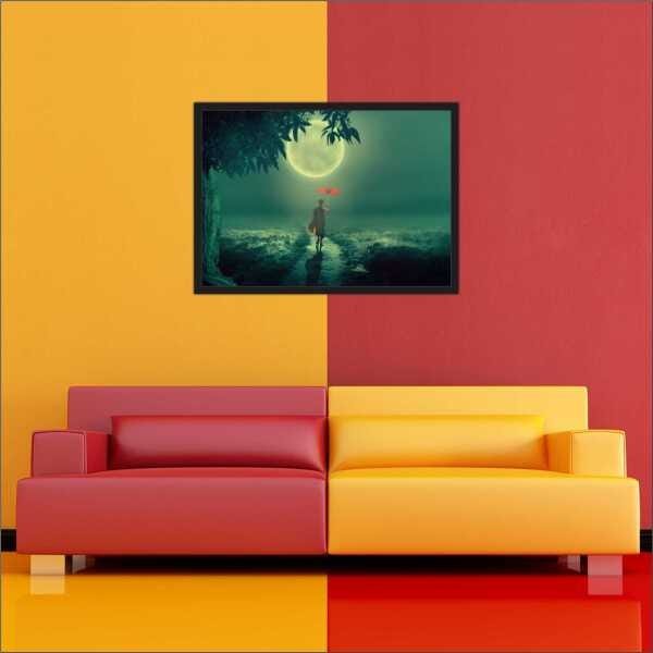 Quadro Decorativo Umbrella Guarda Chuva Salas Interiores Com Moldura Decorações - 4