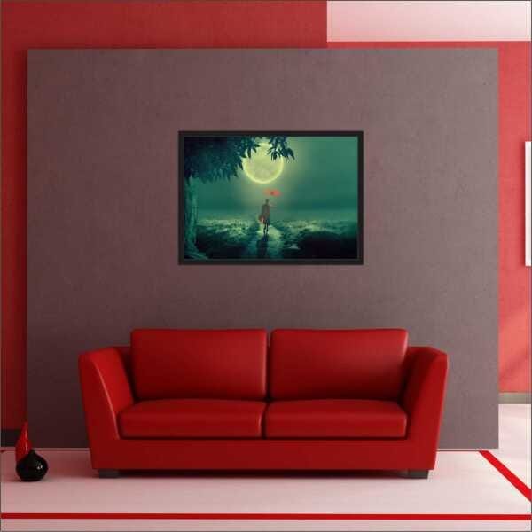 Quadro Decorativo Umbrella Guarda Chuva Salas Interiores Com Moldura Decorações - 2