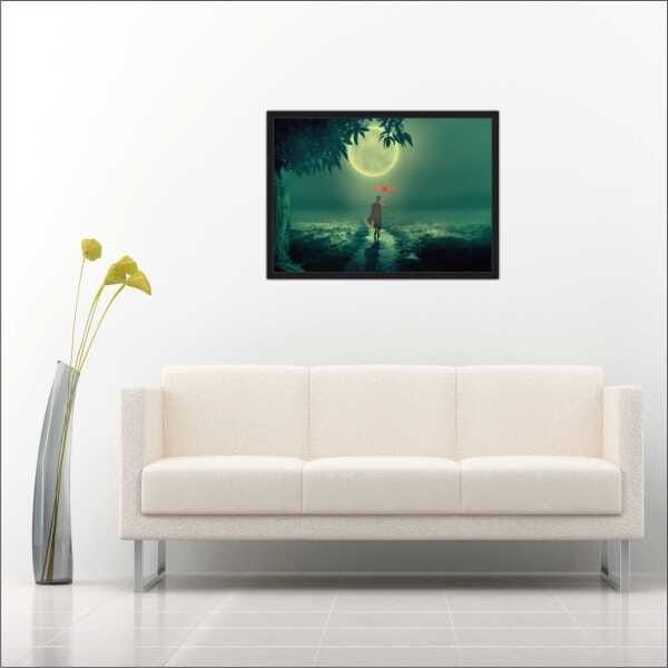 Quadro Decorativo Umbrella Guarda Chuva Salas Interiores Com Moldura Decorações - 3