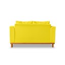 Ver imagem 5 de Sofá Namoradeira Viena 02 Lugares Com Almofadas Decorativa Suede Amarelo - Madeira Prima Deccor