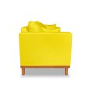 Ver imagem 4 de Sofá Namoradeira Viena 02 Lugares Com Almofadas Decorativa Suede Amarelo - Madeira Prima Deccor
