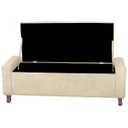 Ver imagem 6 de Calçadeira Baú Casal Queen Estofada Valencia Veludo Bege