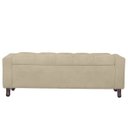 Ver imagem 4 de Calçadeira Baú Casal Queen Estofada Valencia Veludo Bege