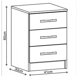 Mesa de Cabeceira 3 Gavetas Maxi  - 3