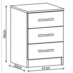 Mesa de Cabeceira 3 Gavetas Maxi - 3