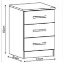 Ver imagem 3 de Mesa de Cabeceira 3 Gavetas Maxi
