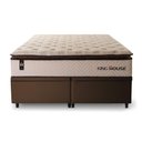 Ver imagem 5 de Conjunto Box Baú Super King Quartzo Marrom 193x203x78 c/ Molas Ensacadas