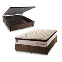 Ver imagem 2 de Conjunto Box Baú Super King Quartzo Marrom 193x203x78 c/ Molas Ensacadas