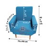 Capa Poltrona Sala.:azul-claro - 1