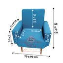 Ver imagem 1 de Capa Poltrona Sala.:azul-claro