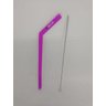 Canudo de Silicone Reutilizável Lilás Silicup 25cm - 2