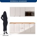 Ver imagem 4 de Cozinha Modulada Compacta Americana 4 Peças com Nicho Micro-Ondas Unna Branco