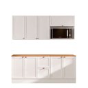Ver imagem 2 de Cozinha Modulada Compacta Americana 4 Peças com Nicho Micro-Ondas Unna Branco