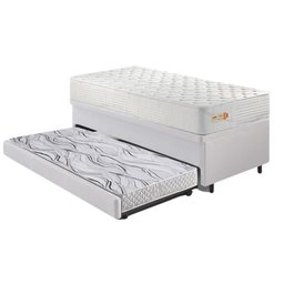 Bicama Box Baú Courino Linho 88x188 com Colchão Ecoline D33 Ecoflex - 9