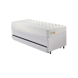 Bicama Box Baú Courino Linho 88x188 com Colchão Ecoline D33 Ecoflex - 10