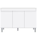Ver imagem 1 de Balcão Gabinete de Pia sem Tampo 120cm 3 Portas Manu - AJL Móveis - Branco