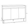 Balcão Gabinete de Pia sem Tampo 120cm 3 Portas Manu - AJL Móveis - Branco - 4