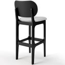 Ver mais imagens de Kit 6 Banquetas Alta Bar Cozinha Sala Jantar Fixa Betta L02 Preto Linho Cinza - Lyam Decor