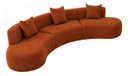 Ver imagem 2 de Sofá Modular Curvo 360cm Orgânico Virginia Bouclé Terracota
