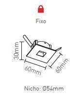 Mini Spot Fixo Quadrado Embutir Mini Dicroica Mr 11 - Il - Alumínio - 1