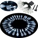 Ver imagem 4 de Pisca Cordão Natalino Solar Jardim 20 Gotas Led Branco de 5m