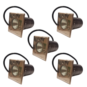 Kit 5 Balizadores Led 3w Embutir Solo/jardim 6000k