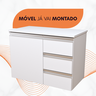 Balcão Móvel Gabinete Mdf para Banheiro com Tampo 70cm Direito - 4