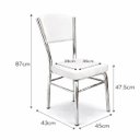 Ver mais imagens de Cadeira Cozinha Reforço Cromada Assento Grosso Confortável Encosto Estofado Cor Branco Kit 4 Peças