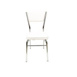 Cadeira Cozinha Reforço Cromada Assento Grosso Confortável Encosto Estofado Cor Branco Kit 4 Peç - 3