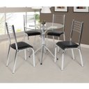 Ver imagem 2 de Conjunto de Mesa Tampo Vidro Redondo com 4 Cadeiras Camila Premium Ciplafe