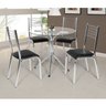 Conjunto de Mesa Tampo Vidro Redondo com 4 Cadeiras Camila Premium Ciplafe - 2