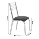 Ver imagem 4 de Conjunto de Mesa Tampo Vidro Redondo com 4 Cadeiras Camila Premium Ciplafe