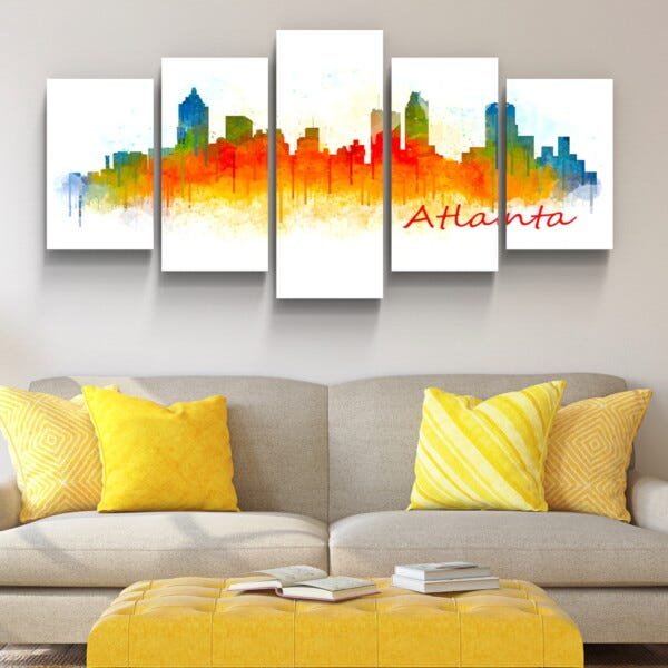 Quadros Decorativos Atlanta Abstrato Sala Quarto - 2